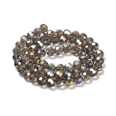 Electroplate Glass Beads Strands EGLA-R016-4m-27-1