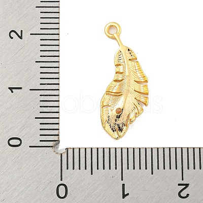Brass Micro Pave Clear Cubic Zirconia Pendants KK-U015-12G-1