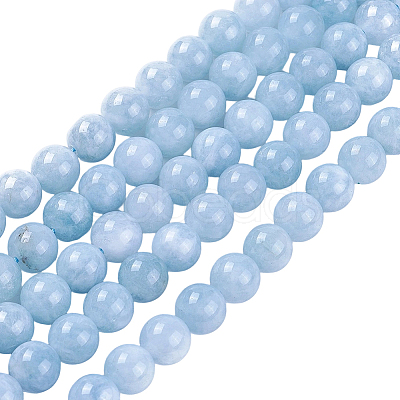 1 Strand Natural White Jade Bead Strands G-PA0002-63-1