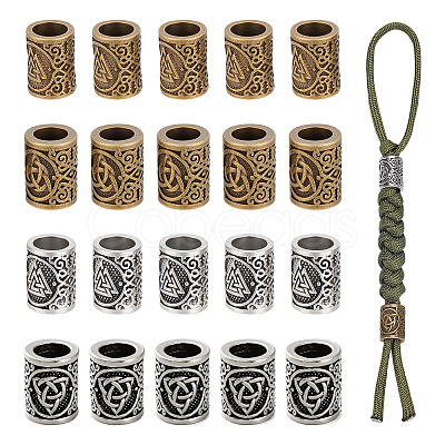 20Pcs 4 Styles Tibetan Style Alloy Beads FIND-UN0007-88-1
