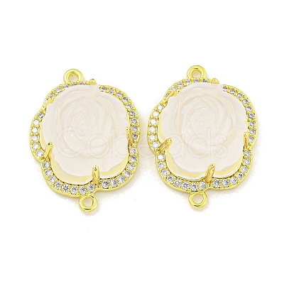 Rack Plating Brass Micro Pave Cubic Zirconia Link KK-M291-25E-1