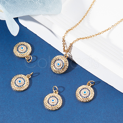 Brass Micro Pave Cubic Zirconia Pendants KK-BBC0003-39-1