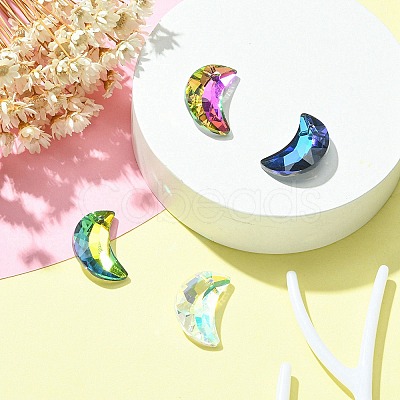 4Pcs 4 Colors Electroplated Glass Pendants EGLA-YW0001-58-1