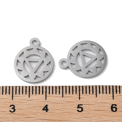 Non-Tarnish Chakra 304 Stainless Steel Charms STAS-F300-05P-1