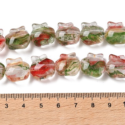 Inner Flower Handmade Lampwork Beads Strands LA-CBA3F7A-01C-1