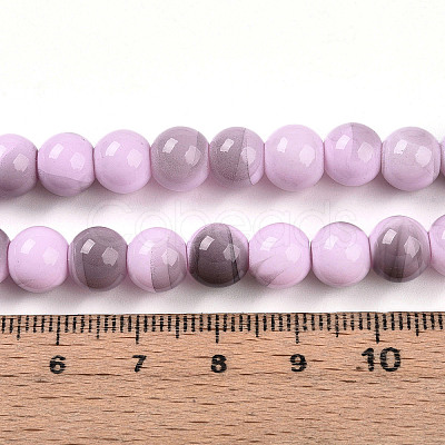 Baking Paint Glass Beads Strands DGLA-N013-8mm-08-1