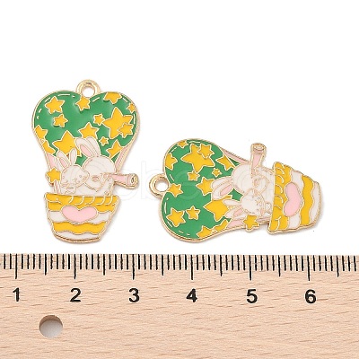 Animal Forest Theme Zinc Alloy Enamel Pendants FIND-Z065-01G-1