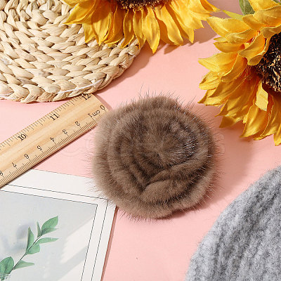Faux Mink Fur Lapel Pins JEWB-WH0026-94A-1