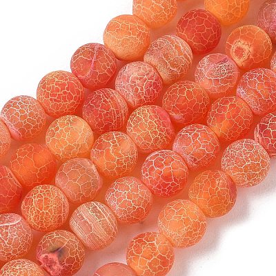 Natural Weathered Agate Beads Strands G-P414-A05-1