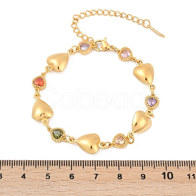 304 Stainless Steel Link  Bracelets for Women BJEW-U026-02A-G-1