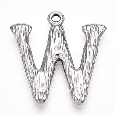 304 Stainless Steel Pendants STAS-N117-01P-W-1