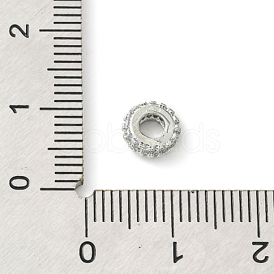 Rack Plating Brass Clear Cubic Zirconia European Beads KK-G501-06B-P-1