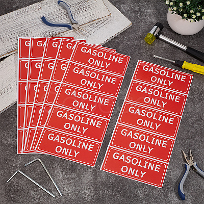 12Sheets Waterproof PVC Warning Sign Stickers DIY-OC0014-63B-1
