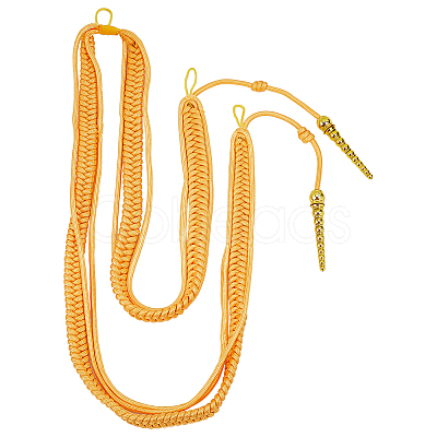 Polyester Fiber Army Shoulder Aiguillette Gold Wire Cord AJEW-WH0475-97A-1
