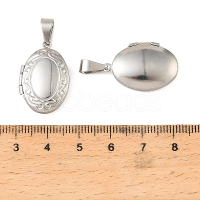 316 Stainless Steel Locket Pendants STAS-K321-05P-1