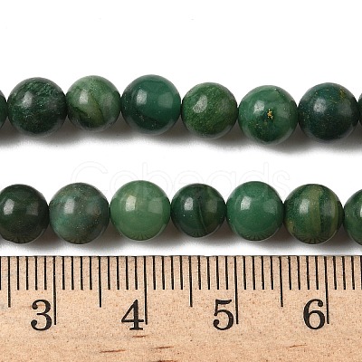 Natural West African Jade Round Beads Strands G-P075-03-6mm-1
