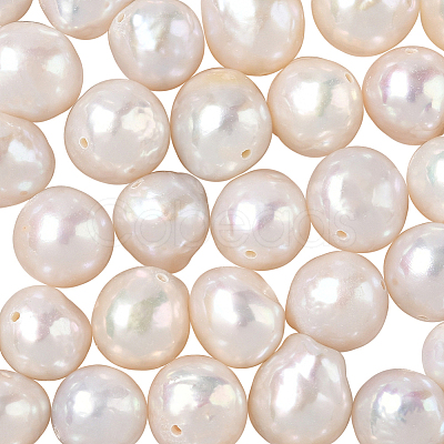 1 Strand Natural Nucleated Pearl Keshi Pearl Beads Strands PEAR-SC0001-40-1