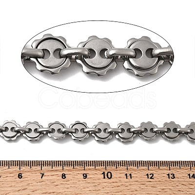 304 Stainless Steel Flower Link Chains CHS-Z007-02P-1
