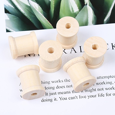 Wood Thread Bobbins FIND-WH0422-13-1