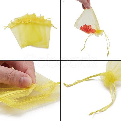 Organza Gift Bags with Drawstring OP-R016-9x12cm-16-1