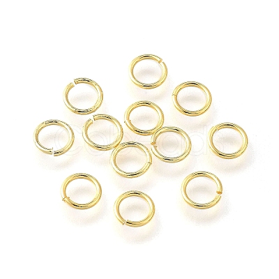 Brass Open Jump Rings X-KK-V007-004G-06-1