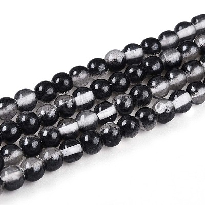 Baking Paint Transparent Glass Beads Strands DGLA-N011-4mm-10-1