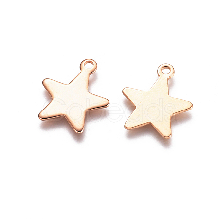 201 Stainless Steel Pendants STAS-E484-17RG-1