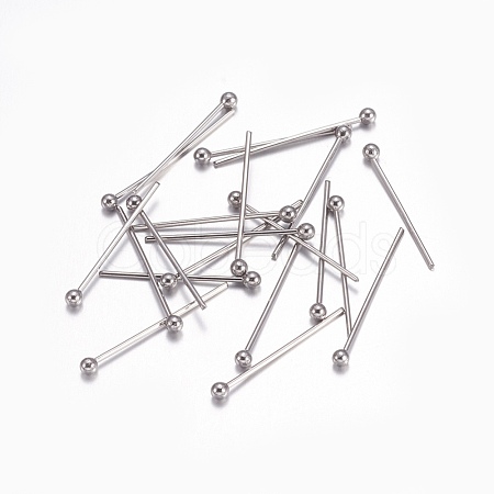 Tarnish Resistant 304 Stainless Steel Ball Head Pins STAS-O105-04-0.6x18mm-1