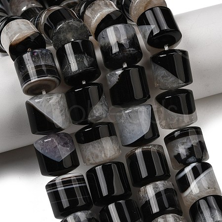 Natural Agate Beads Strands G-F820-P01-01J-1