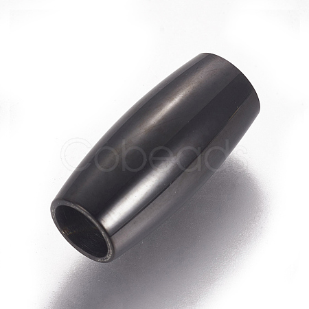 304 Stainless Steel Magnetic Clasps with Glue-in Ends STAS-F212-022B-1