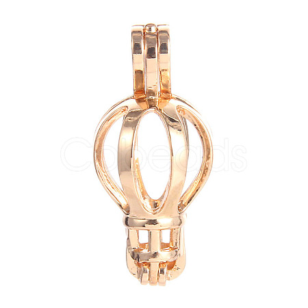 Alloy Bead Cage Pendants FIND-WH0097-32G-1