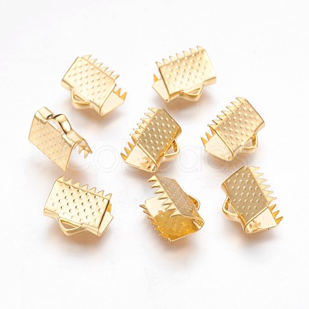 304 Stainless Steel Ribbon Crimp Ends STAS-P220-02G-1