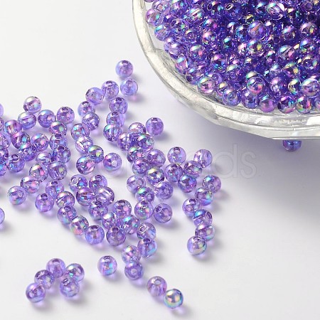 Eco-Friendly Transparent Acrylic Beads PL732-10-1