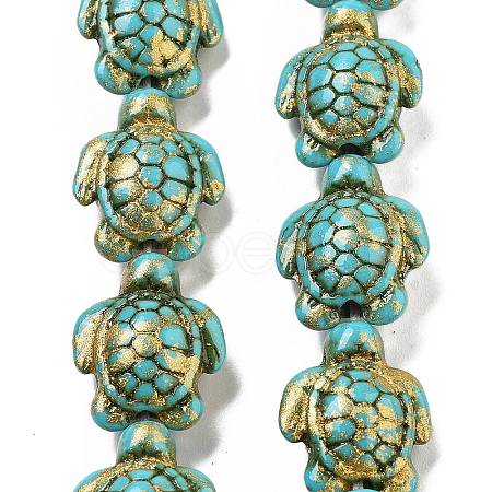 Synthetic Turquoise Dyed Beads Strands G-P507-05R-1