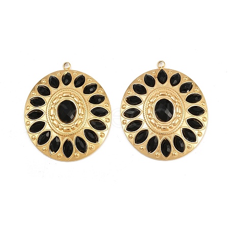 304 Stainless Steel Rhinestone Pendants STAS-I352-14G-03-1