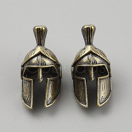 Helmet Brass Beads FIND-WH0436-82A-1