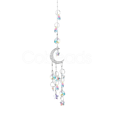 Glass Pendant Decorations DJEW-PW0012-003B-1