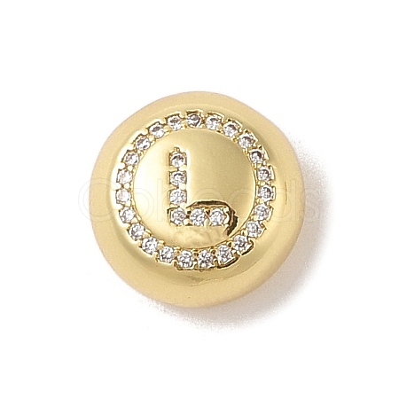 Rack Plating Brass & Cubic Zirconia Pendants KK-Z047-07G-L-RS-1