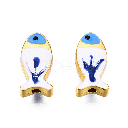 Rack Plating Alloy Enamel Beads PALLOY-N157-046D-1