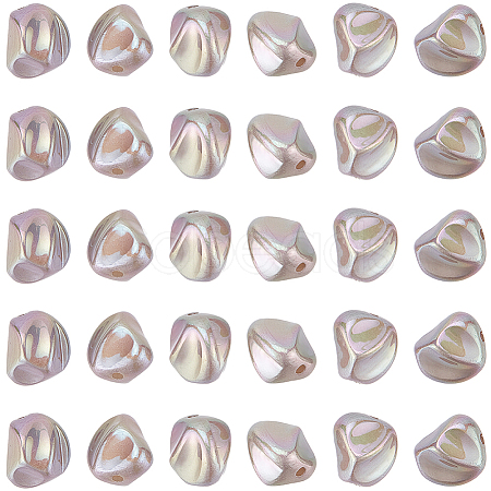 30Pcs Spray Painted ABS Plastic Beads KY-SC0002-10A-1