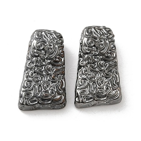Textured Brass Beads KK-H455-05B-1