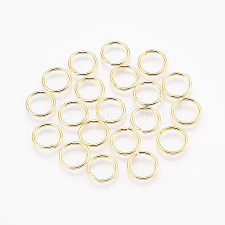 Brass Open Jump Rings X-KK-J0CPE-12mm-G-FF-1