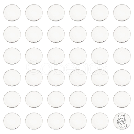 120Pcs 304 Stainless Steel Stamping Blank Tag Cabochons STAS-UN0055-71A-1
