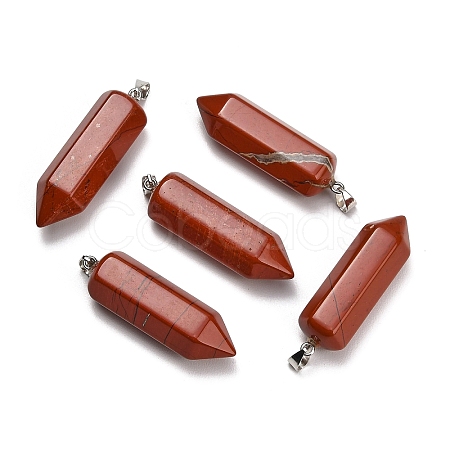 Natural Red Jasper Pendants GG-CBAA0EE-02P-12-1