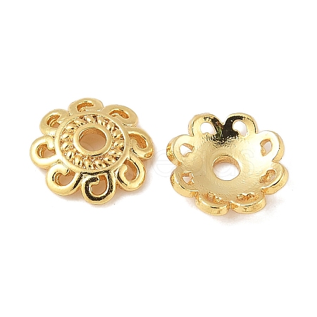 Brass Bead Caps KK-V015-09G-01-1