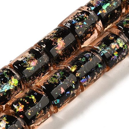 Handmade Dichroic Foil Glass Beads Strands DICH-U001-09C-1