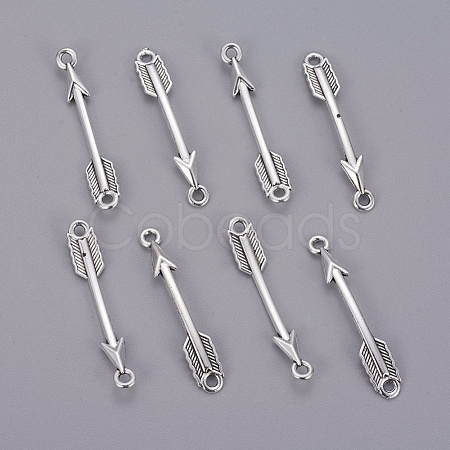 Tibetan Style Alloy Arrow Links connectors X-TIBE-3497-AS-LF-1