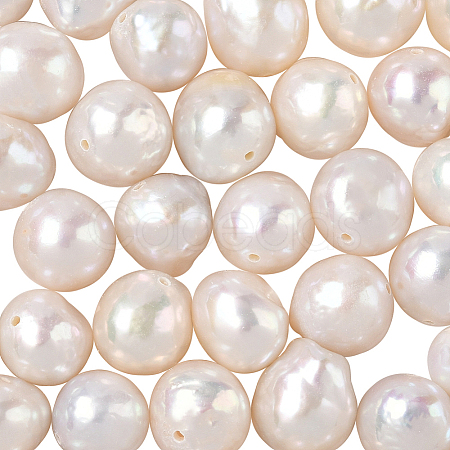 1 Strand Natural Nucleated Pearl Keshi Pearl Beads Strands PEAR-SC0001-40-1