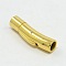 304 Stainless Steel Bayonet Clasps, Column, Golden, 27x6mm, Hole: 3mm