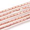 Electroplated Non-magnetic Synthetic Hematite Beads Strands, Long-Lasting Plated, Triangular Prism, Rose Gold Plated, 5x3mm, Hole: 1mm, about 80pcs/strand, 16.22 inch(41.2cm)